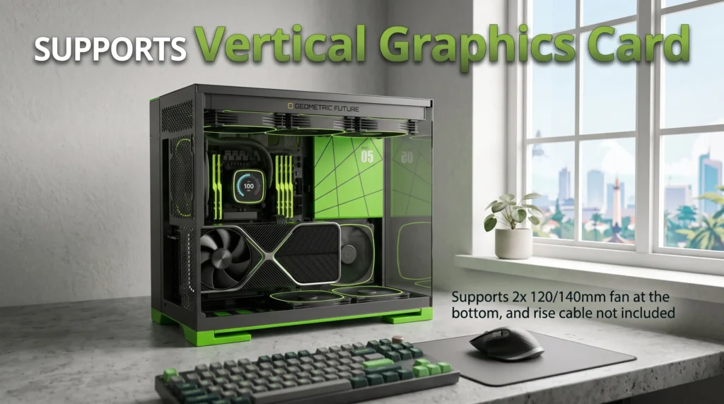 pc case black and green